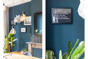 Stijlvol interieur met blauwe accenten en eclectische elementen – Blauwe woonaccessoires dé trend voor een eclectisch interieur