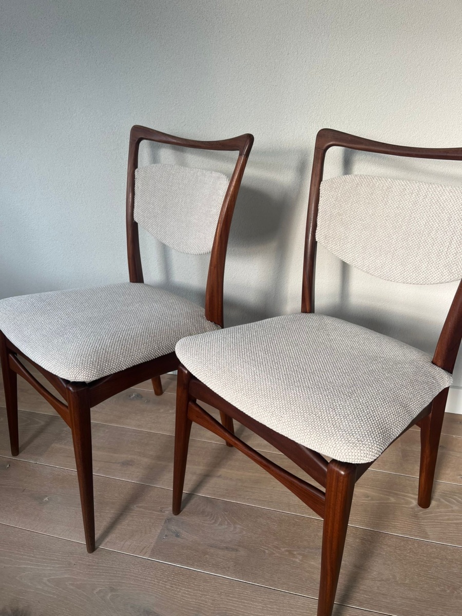 Set vintage meubels van Louis van Teeffelen, Stockholm met houten frame