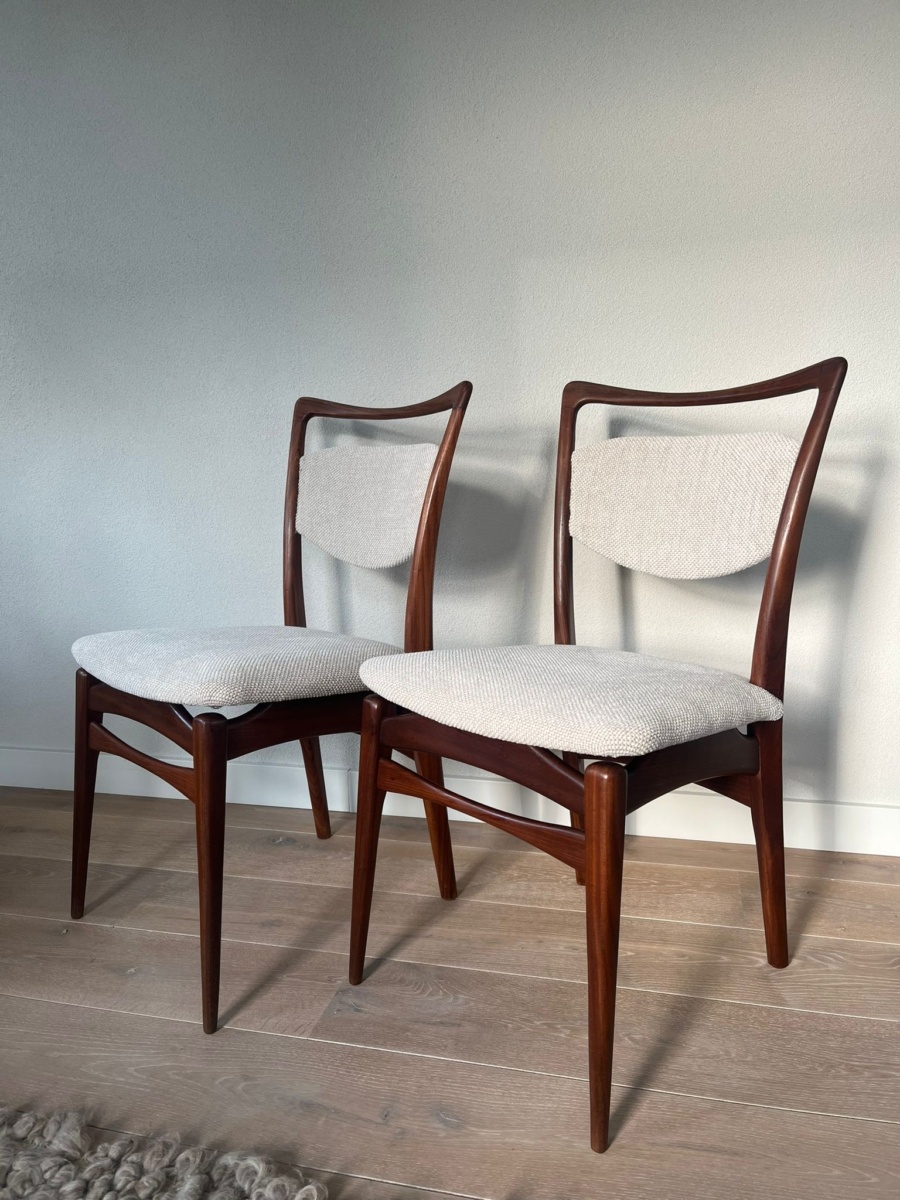 Set vintage meubels van Louis van Teeffelen, Stockholm met houten frame