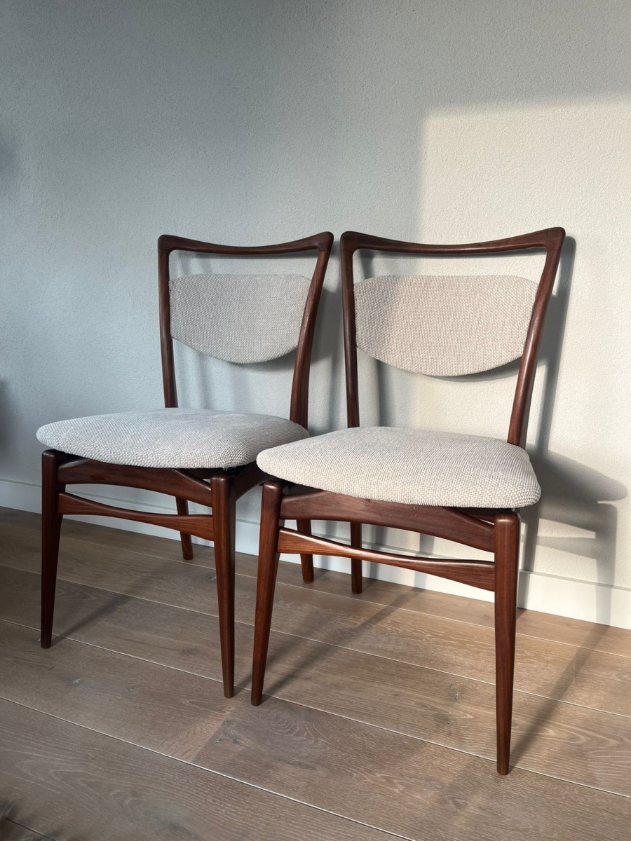 Set vintage meubels van Louis van Teeffelen, Stockholm met houten frame