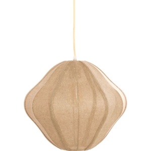 Hanglamp Shou van natuurlijke jute, ronde textuur, zorgt voor warme diffuse verlichting – Japandi hanglamp