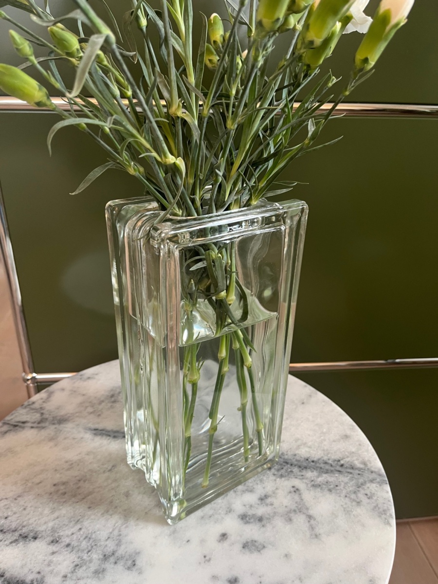 glasblok vaas vintage interieurcharmeur