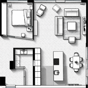 Ruimtelijk interieurontwerp met plattegrond en indeling door interieurarchitect Rotterdam