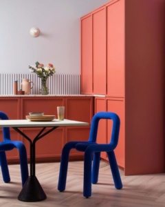 Keuken in kobaltblauw en terracotta, Interieurcharmeur