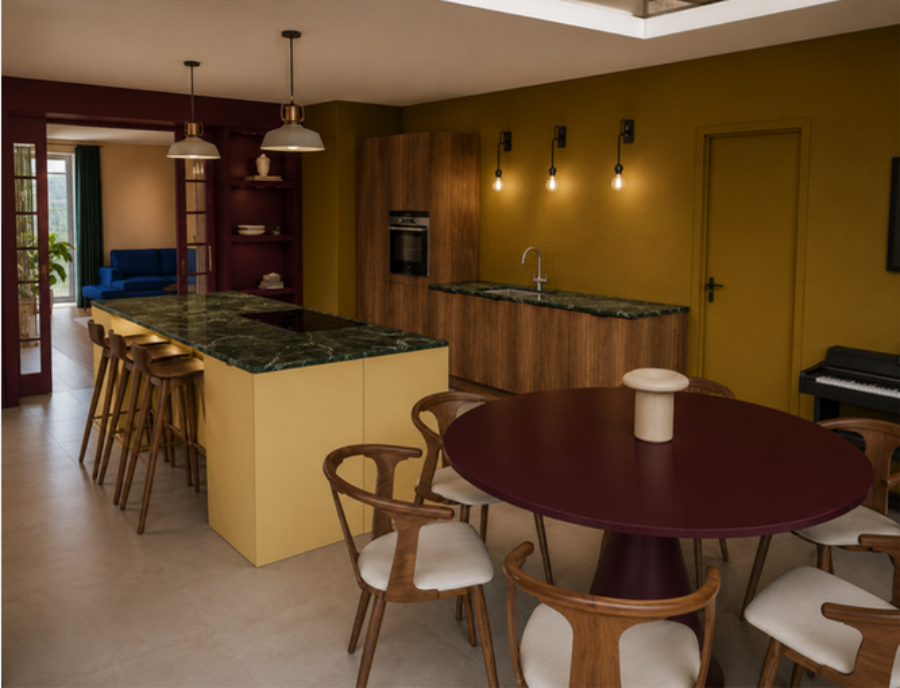 interieuradvies verbouwing restyling verhuizing interieurontwerp gezinswoning Overijssel visual interieur keuken uitbouw interieurontwerper binnenhuisarchitect